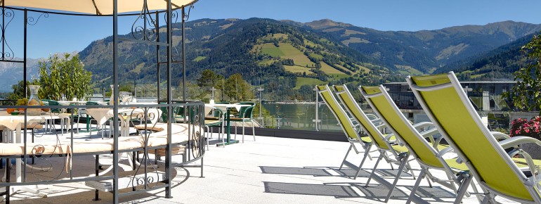 Tolle Dachterrasse im Fish Inn Zell