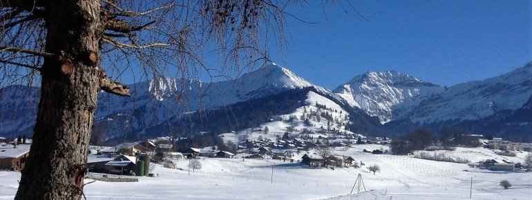 Langlauf im Dorf