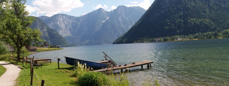 Ostuferwanderweg beginnend in Obertraun am Hallstätter See Idylle pur