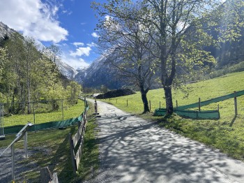 Ein Fußweg in der Nähe des Gästehauses