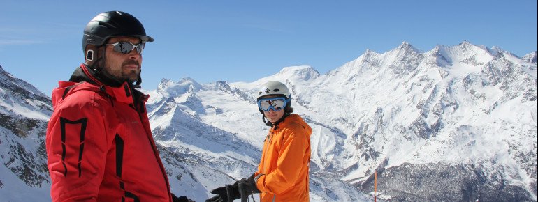 Gletscher Skifahren mit Topaussichten
