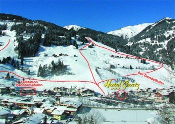 Lage des Skihotels Gratz