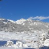 Ausblick Fewo zum kl. Skilift/Loipeim Hintergrund Bergwelt Hahnenkamm