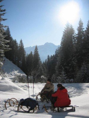Ein schöner Rodeltag in den Lienzer Dolomiten