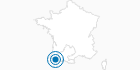 Skigebiet Arette - La Pierre St. Martin in den Pyrenäen: Position auf der Karte