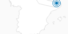 Skigebiet Vallter 2000 in den Spanische Pyrenäen: Position auf der Karte