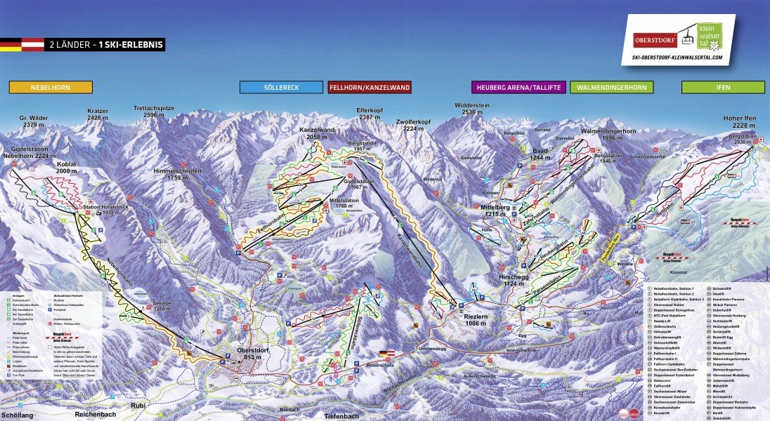 Pistenplan Kleinwalsertal • Offene Lifte & Pisten • Skipanorama