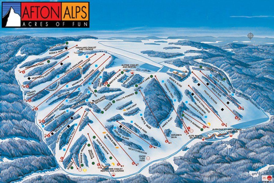 Ski Resort Afton Alps Ski Area N4653 21606 0 L 