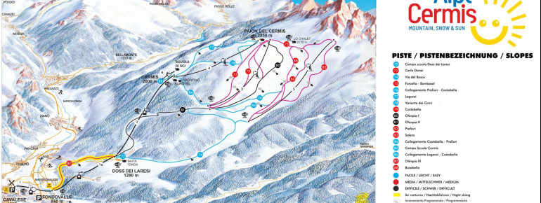 Trail Map Alpe Cermis Cavalese