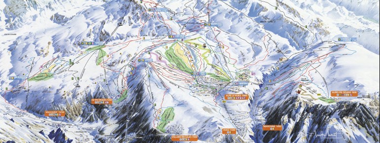 Trail Map Alpe d&#39;Huez
