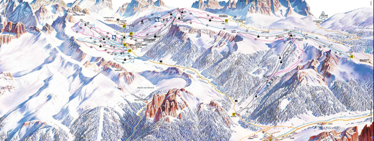 Trail Map Alpe di Lusia - Moena
