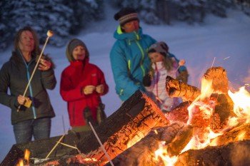 Not ready yet for Aspen's nightlife? Try some s'mores with your family
