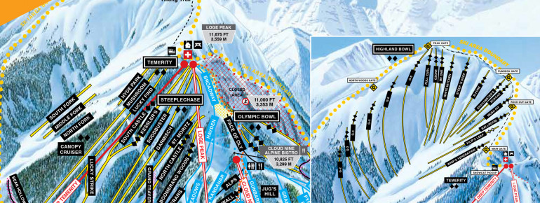 Aspen Highlands Trail Map • Piste Map • Panoramic Mountain Map