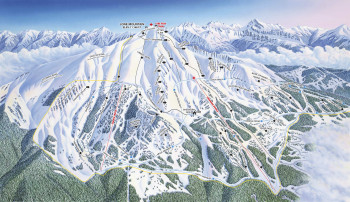 Trail Map Big Sky Resort South Face Inset