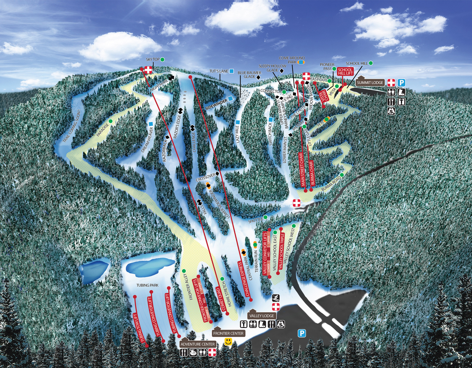 Blue Mountain Ski Map Pdf Blue Mountain Ski Area Trail Map • Piste Map • Panoramic Mountain Map