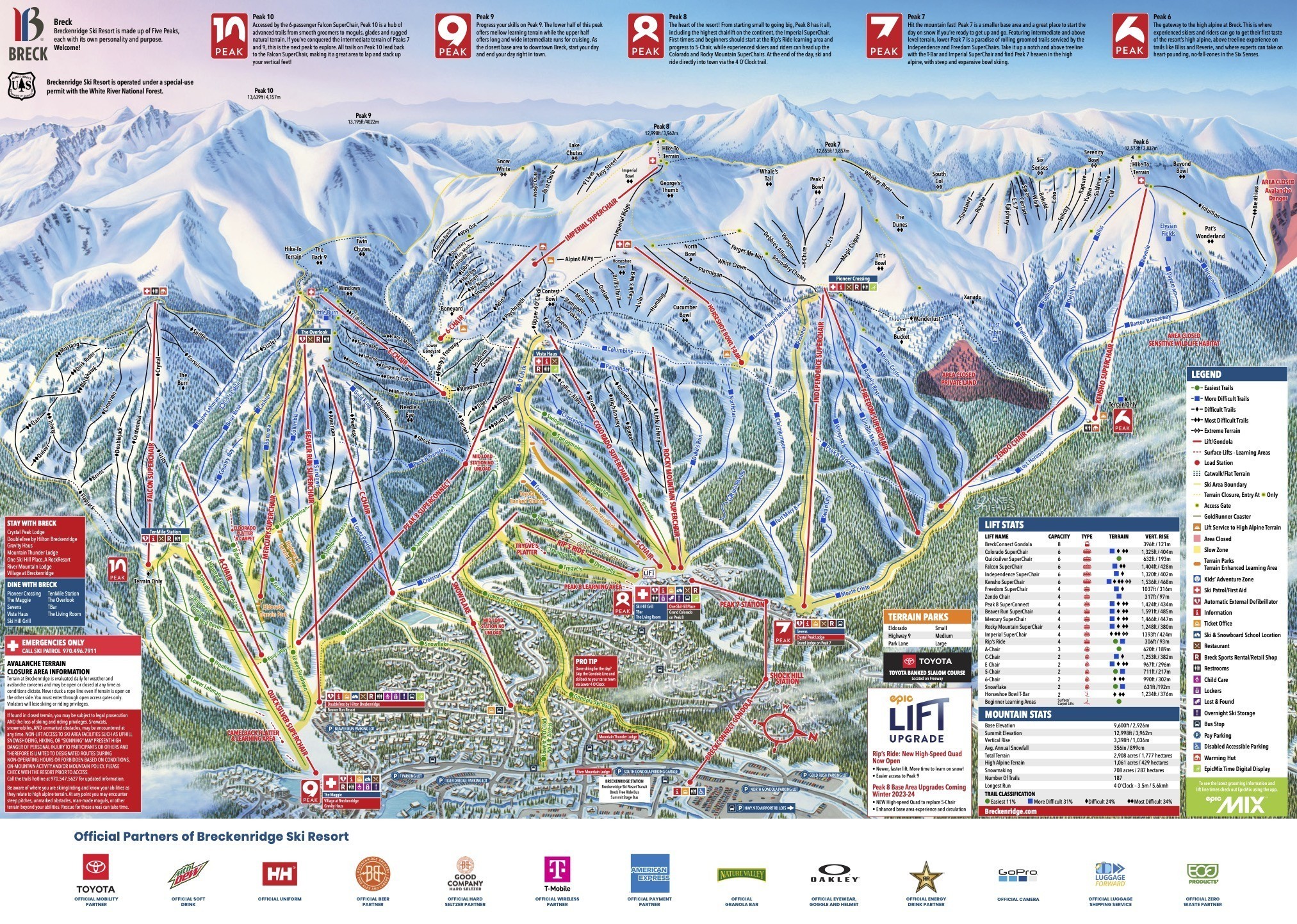 Breckenridge Trail Map Piste - Ski Resort Breckenridge N4789 170375 2 Raw