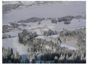 View from above on two of the three Wertach pistes.