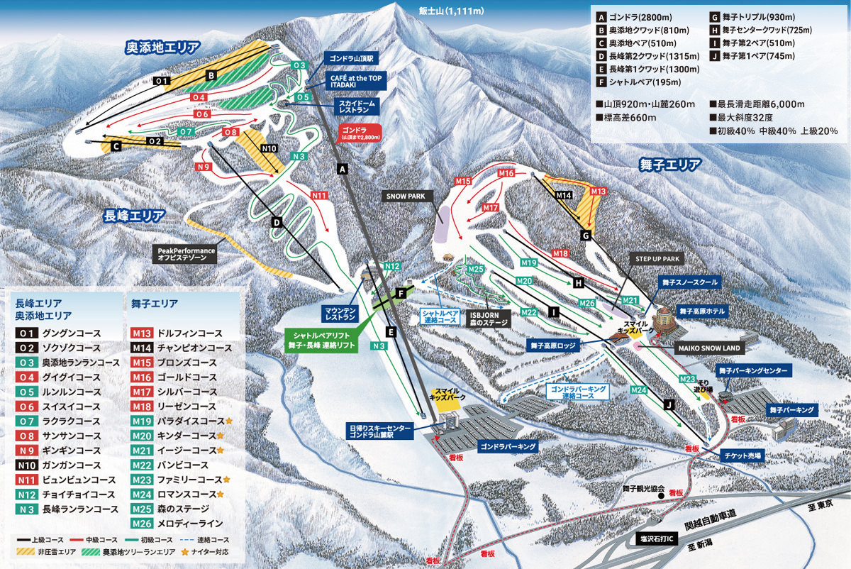 Centleisure Maiko Snow Resort Trail Map Piste Map Panoramic Mountain Map