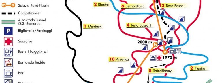 Trail Map Crevacol Saint Rhemy en Bosses