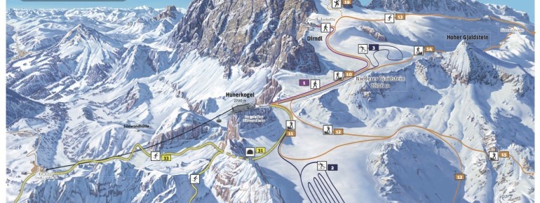 Trail Map Dachstein Glacier