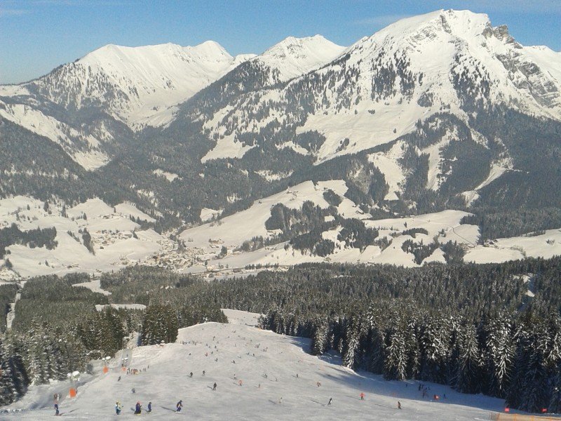 The run down to Russbach is the longest at Dachstein West.