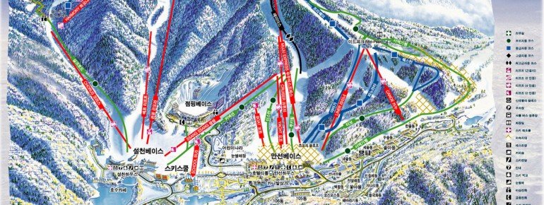 Trail Map Deogyusan Ski Resort (Muju Resort)