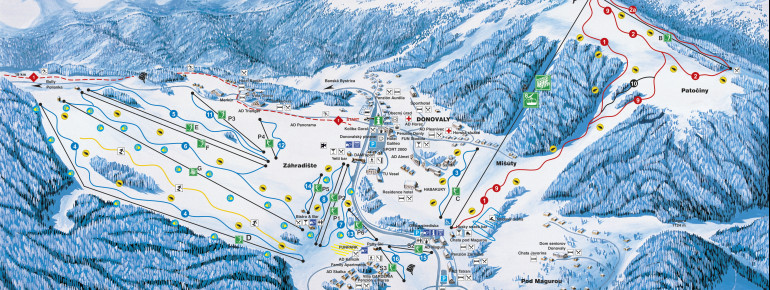 PARK SNOW Donovaly winter map Trail map
