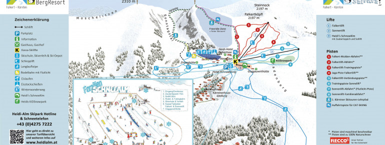 Trail Map Heidi-Alm Skipark - Falkert