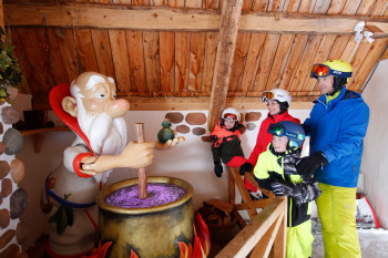 In Galstiland, kids can ski through the Gallic village.