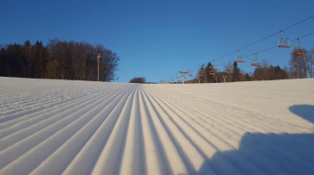 The slopes are regularly groomed.