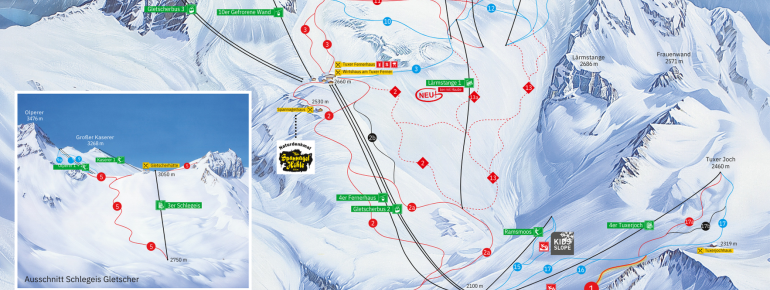 Trail Map Hintertux Glacier