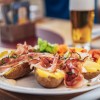 Hearty oven-baked potatoes are served at the Hochwurzenhütte.