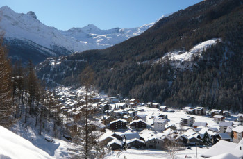 View of the village of Saas-Fee