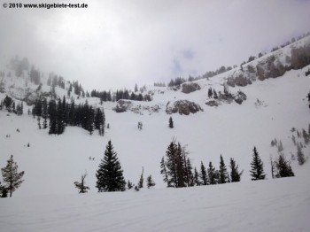 View of the black slopes at Cirque.