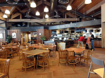 Rustic and tasteful: Rendezvous inside the Bridger Restaurants facilities by the gondola's top station.