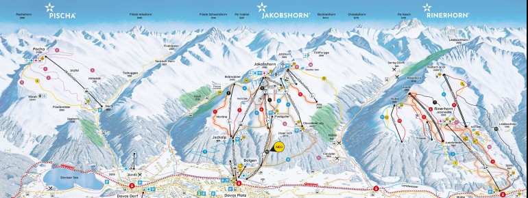 Trail Map Jakobshorn Davos
