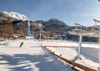 The ski area's downhill run is perfect for beginners and children.