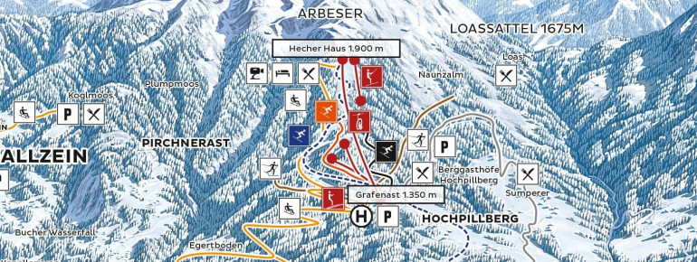 Trail Map Kellerjochbahn Schwaz Pill