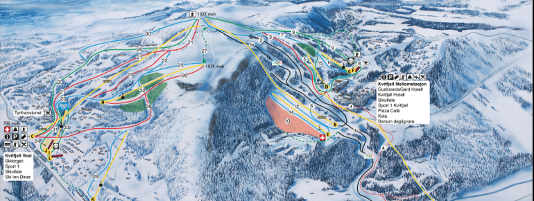 Trail Map Kvitfjell