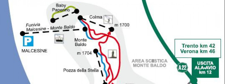 Trail Map Malcesine Monte Baldo