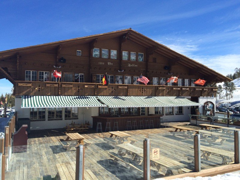 Bavarian après-ski in California: Yodler at the Main Lodge serves brats, schnitzel and beer.