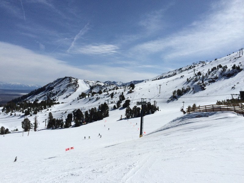 View from the top station of Broadway Express: The slopes are ideal for beginners and ski novices.