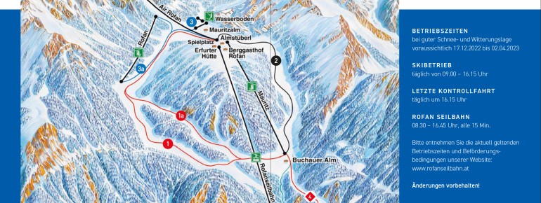Trail Map Maurach at Lake Achensee - Rofan