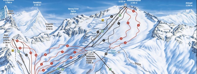 Trail Map Mölltaler Gletscher