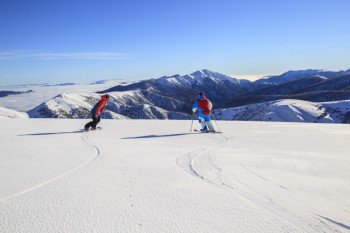 Mt Hotham boasts activities and terrain for both ski newbies and seasoned skiers.