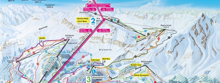 Trail Map Mürren Schilthorn