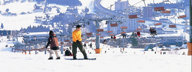 Naeba ski resort is located near Yuzawa in Japan.