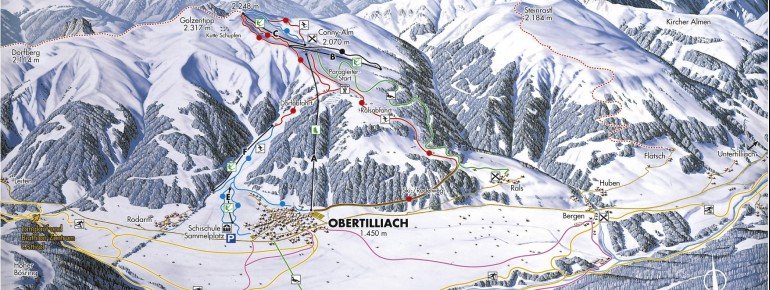 Trail Map Obertilliach - Golzentipp