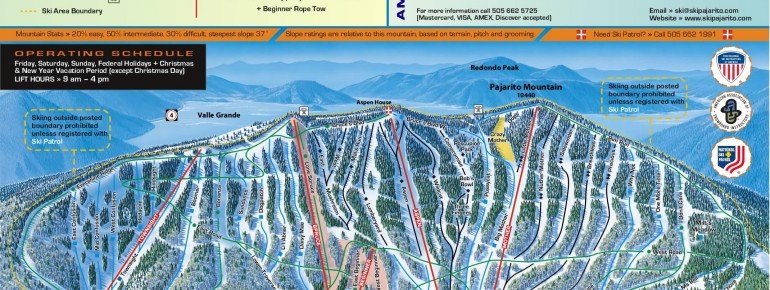 Trail Map Pajarito Mountain Ski Area