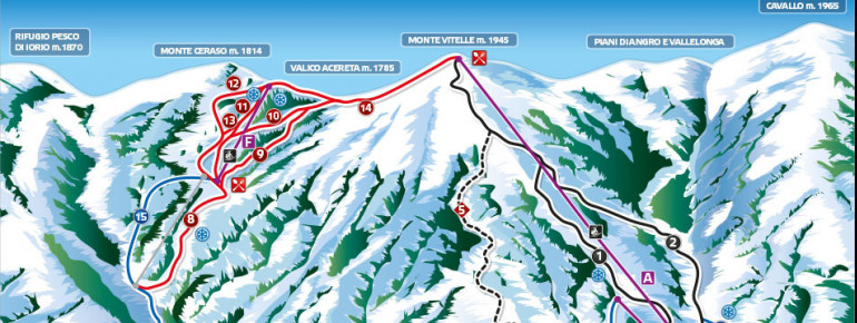 Trail Map Pescasseroli Ski Resort